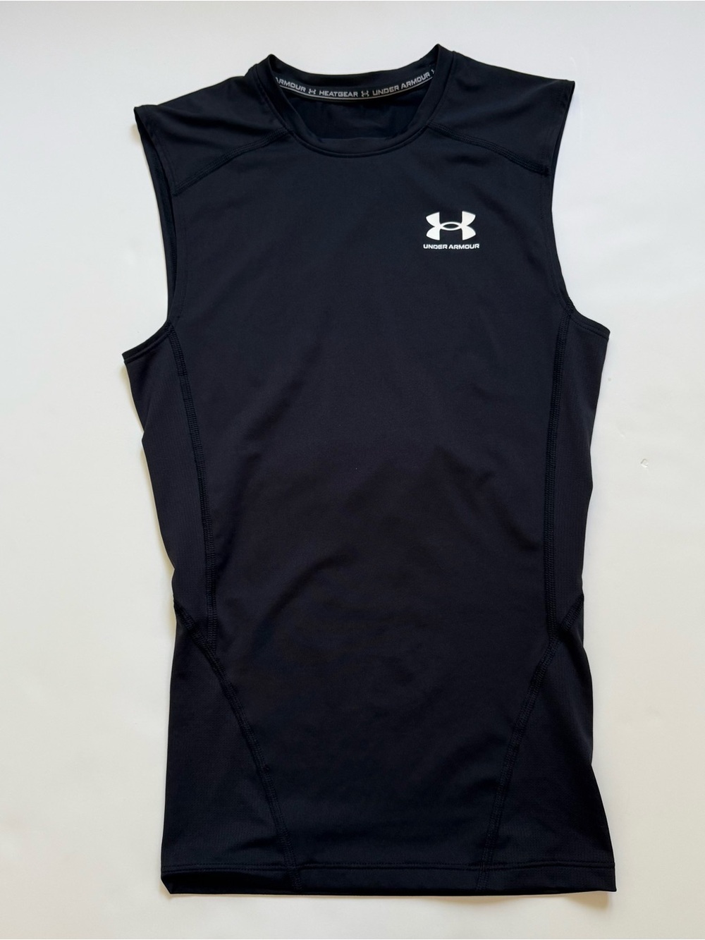 Under Armour Heatgear Sleeveless Compression Shirt Men’s Size Small Black Gym